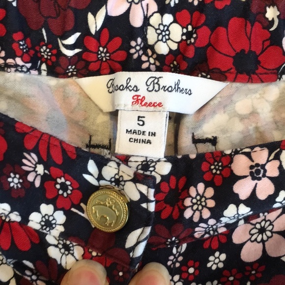 Brooks Brothers Cotton Sateen Floral Pants - Picture 3 of 3